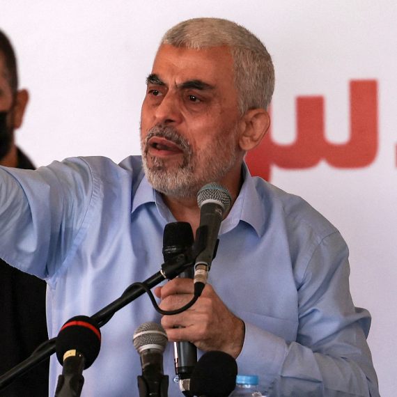 יחיא סינוואר, מנהיג חמאס בעזה // צילום: MAHMUD HAMS/AFP via Getty Images